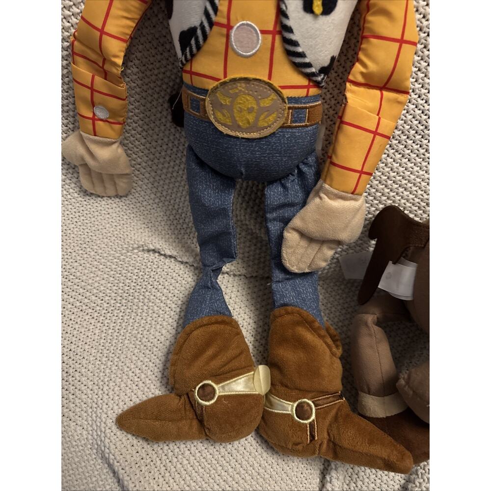 Disney Pixar Toy Story 4 Sheriff Woody Large 24" & Bullseye Horse Plush Lot - Picture 4 of 7